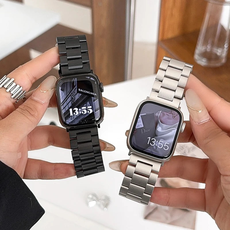 Metal Strap for Apple Watch Band 49mm 45 41 44 40 42 46 38mm Stainless Steel Bracelet for iWatch Series 10 Ultra 9 8 7 6 5 4 SE