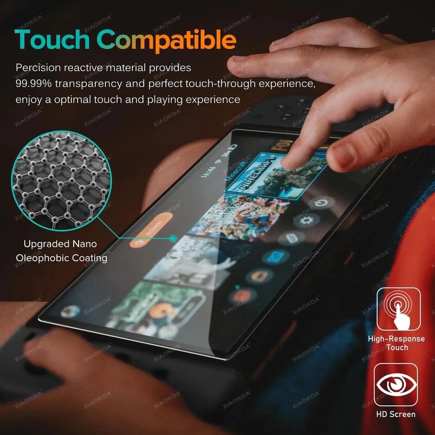 NS2 HD Screen Protector Tempered Glass for Switch 2, Transparent HD Anti-Scratch Tempered Glass Screen Protector Switch 2