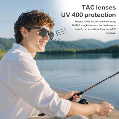 New 8 Million Pixels Camera Smart Glasses Recording Videos AI Photo Recognition Answer Translation Waterproof Blue light Glasses
