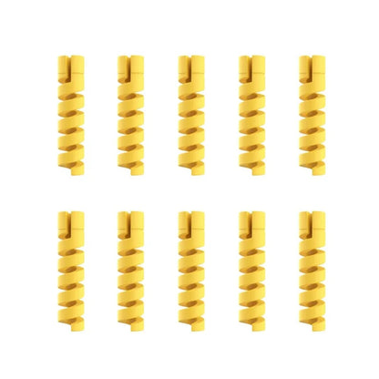 10PCS Soft Cable Protector Silicone Spiral Winder USB Charge Cable Protection For Android Phone Mouse Earphone Wire Protection