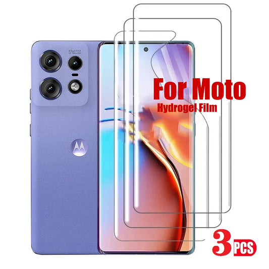 3Pcs Hydrogel Film For Motorola Moto Edge 40 NEO 30 Ultra Pro 50 Fusion Screen Protector