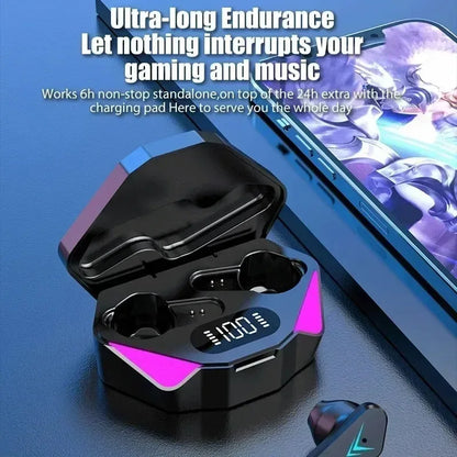 In-ear Light Wireless Headphones 65ms Low Latency Earbuds Fone Headset X15 TWS Earphones Bluetooth 5.4 For Gaming With Mic