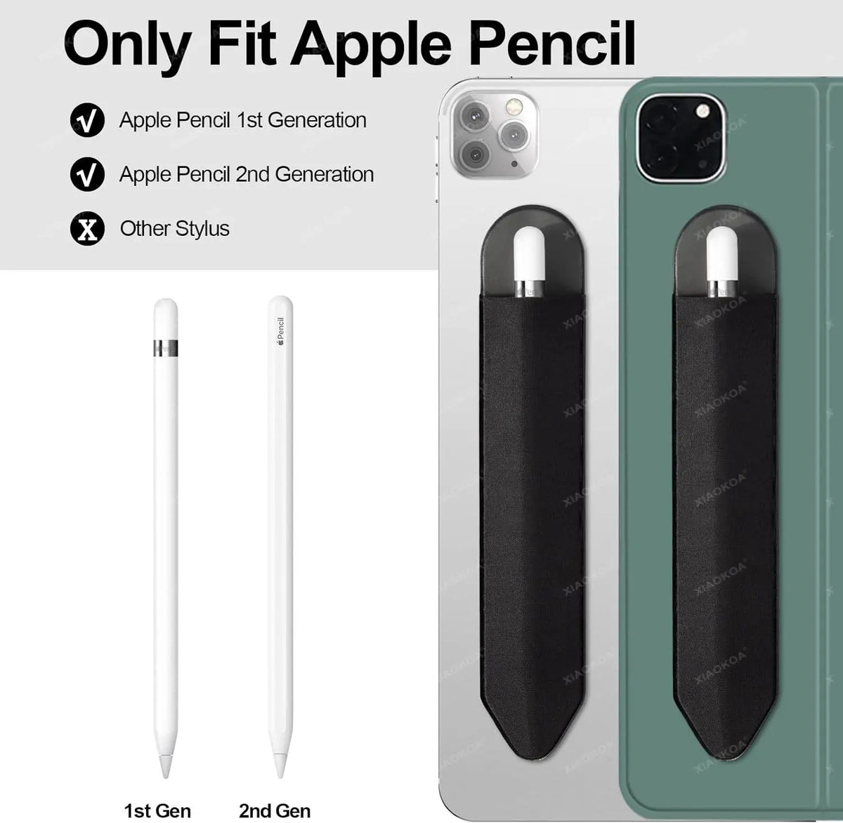 Adhesive Pencil Cases for Apple Pencil 2 1 Stick Holder for IPad Pencil Cover Tablet Touch Stylus Pouch Bag Sleeve Stylus Holder