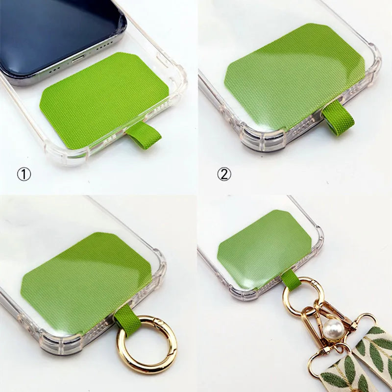 Adjustable Long Mobile Phone Lanyard Crossbody Card Neck Cord Clip Hang Lanyard Pearl Hanging Ornaments Charm Anti-lost Lanyard