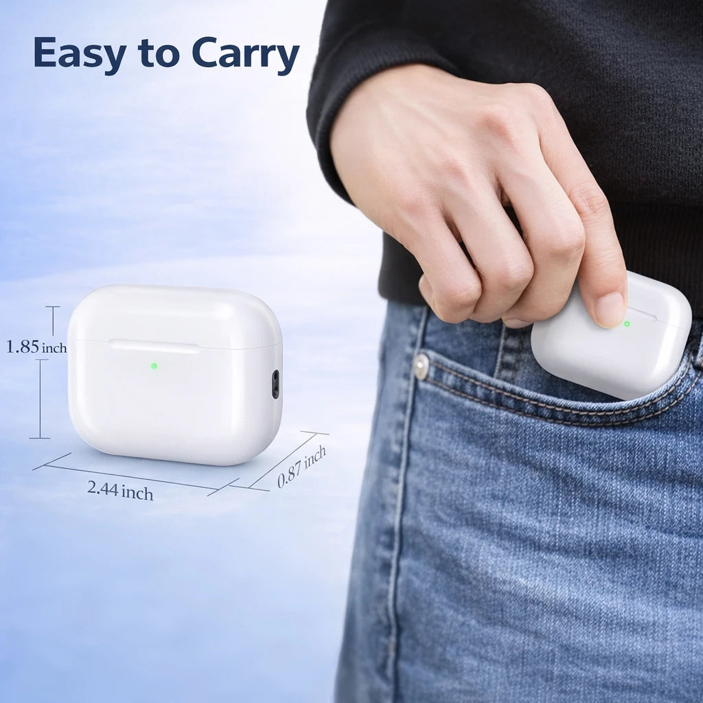 Replacement Charging Case For AirPods Pro 3 Wireless Charging USB-C Charger Box 450mAh Bluetooth Pairing Earbuds Case