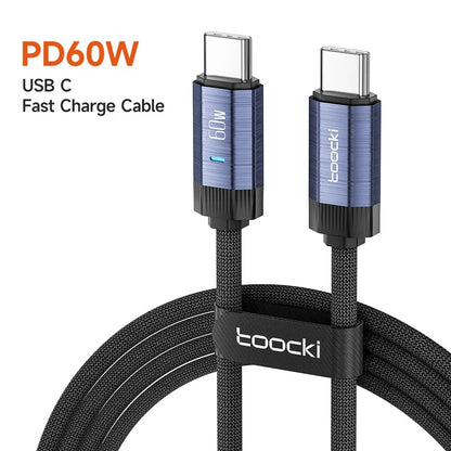 Toocki 240W USB C to USB Type C Cable 48V 5A PD3.1 Super Fast Charging for iPhone 15 ProMax Samsung S23 MacBook Hauwei Xiaomi