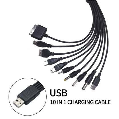 10 in 1 Universal USB To DC Power Cable Mobile Phone Charger Adapter Plug Usb Multifunction Data Transfer DC Jack Charging Line