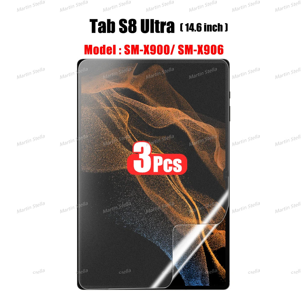 3Pcs Paper Feel Like Screen Protector for Samsung Galaxy Tab S7 S8 S9 Plus Ultra Samsung tab S6 Lite s7 s9 fe A8 A9 A7 No Glass