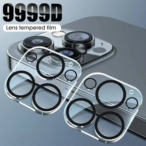 1-5Pcs Tempered Glass for iPhone 17 16 15 14 13 Pro Max Plus Mini Camera Lens Protector Black Circle Protective Lens Film Cover