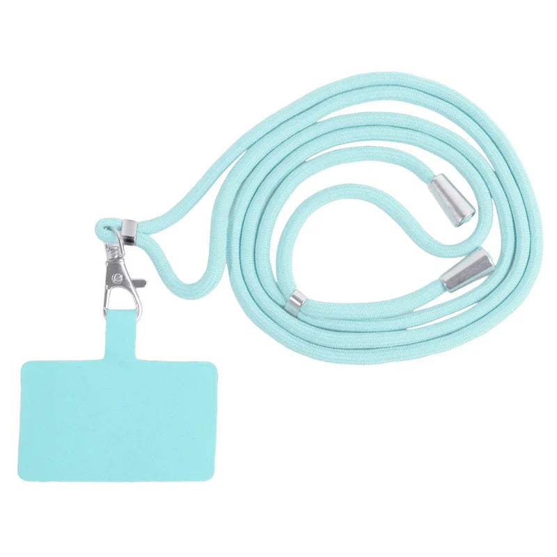NEW Adjustable Phone Lanyard Detachable Neck Cord Lanyard Strap Carabiner Compatible Pendant With Card For Mobile Key Fob Colors