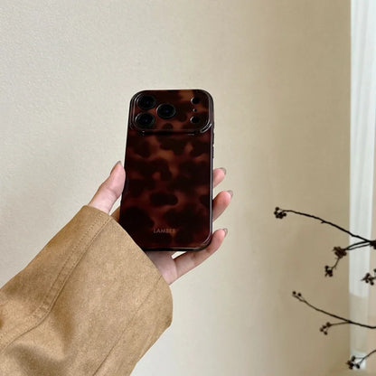 Amber Retro Brown Imd Shockproof Phone Case For IPhone 17 16 15 14 12 11 13 Pro Max Plus Air Protector Back Cover