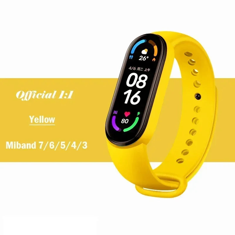 Watch Strap For Xiaomi Mi Band 7 6 5 4 3 Wristband Silicone Bracelet Wrist Straps MiBand 3/4 band5 band6 Smartwatch Accessories
