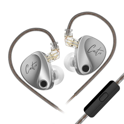 KZ Castor in Ear HiFi Earphone 2DD Dynamic High-end Tunable Balanced Armature Earphones Noise Cancelling with Detachable Cable