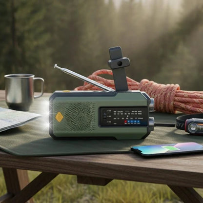 STONEGO Emergency Radio Solar Power Hand Crank Radio Global Receiver High Quality LED Torch Reading Light SOS Alarm 2000mAh