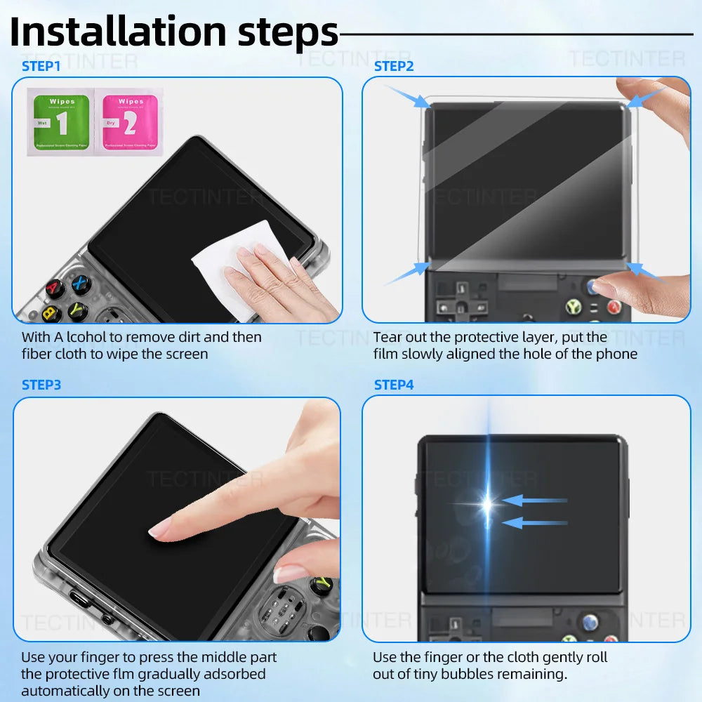 4 IN 1 Case+Screen Protector For R36S Game Console Tempered Glass Film Travel Carrying Storage Bag For Anbernic R36S Accessories