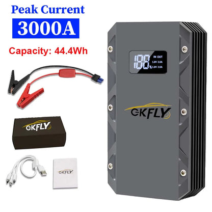 GKFLY Car Jump Starter Portable Power Bank 9000A/5000A/3000A Starting Device Car Booster Battery For Petorl Diesel Car