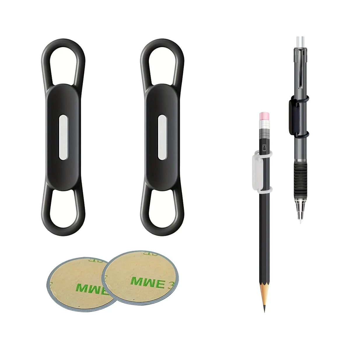 UMUST Magnetic Pencil Holder,Tablet Touch Pen Clips,Multifunction Silicone Adjustable Pen Stand for Office Accessories Organizer