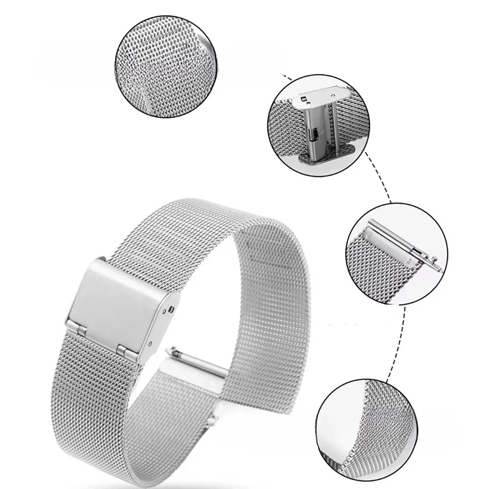 Metal Milanese Watchband For Xiaomi Redmi Watch 5 Active/5 Lite/3 Active/3 Lite Stainless Steel Replacement Strap Wrist Bracelet