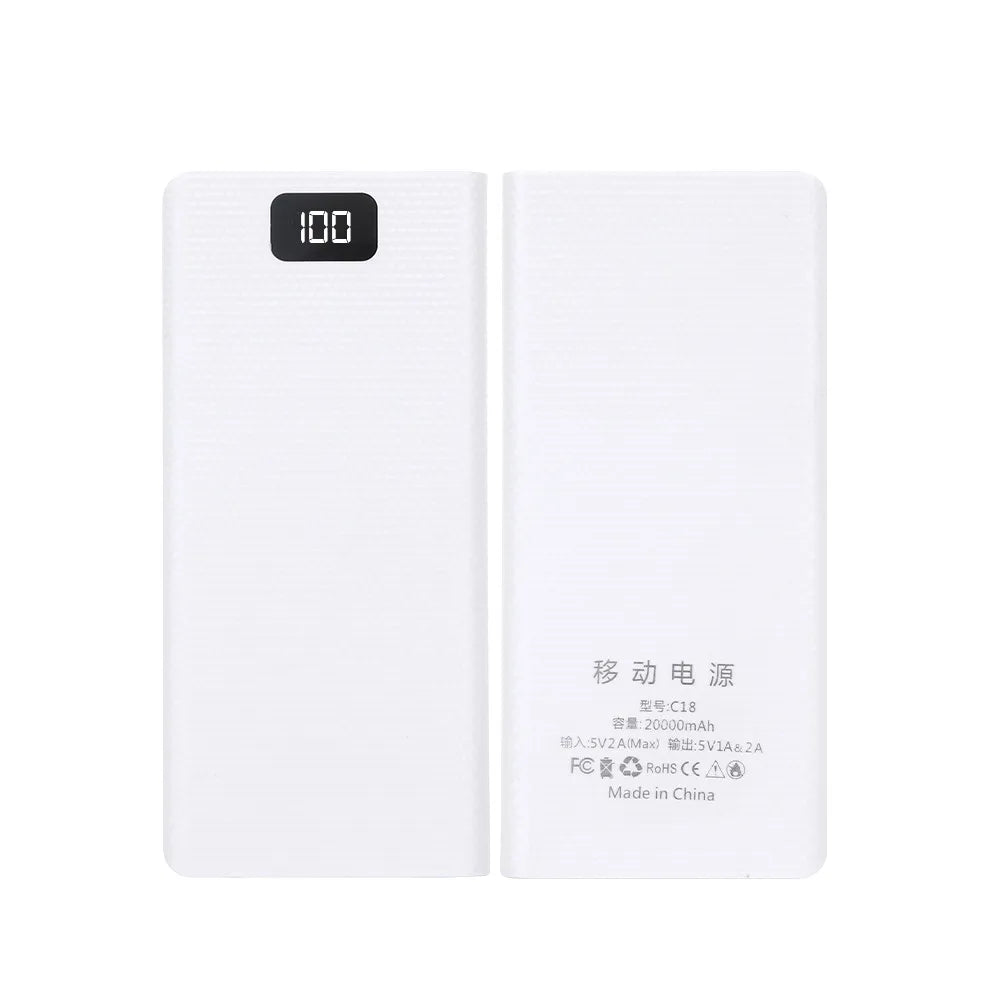 DIY 8*18650 Battery Power Bank Case Charge Storage Box 5V Dual USB Type C Battery Holder Box PD QC3.0 Fast Charge For SmartPhone