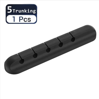 Self-Adhesive Power Cord Cord Manager Fixed Chuck Plug Mouse Cable Headset Winder Mobile Phone Data Cable Card Silicone Desktop