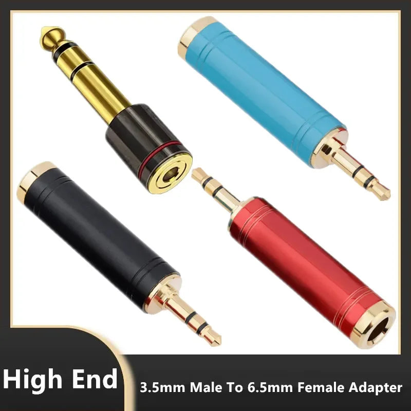 3.5mm To 6.35mm Female Headphone Adapter 6.5 3.5 Connectors Earphones Microphone Speaker Guitar Conversion Plug Audio Converter