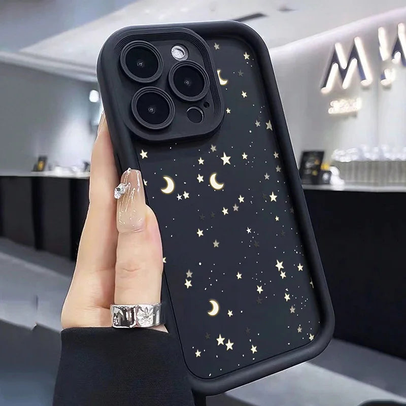 Star Print Phone Case For Samsung S26 Ultra Cases Galaxy S24 S25 Plus S23 FE S22 S21 A26 A36 A56 A35 A55 A34 A54 A53 A52S Cover