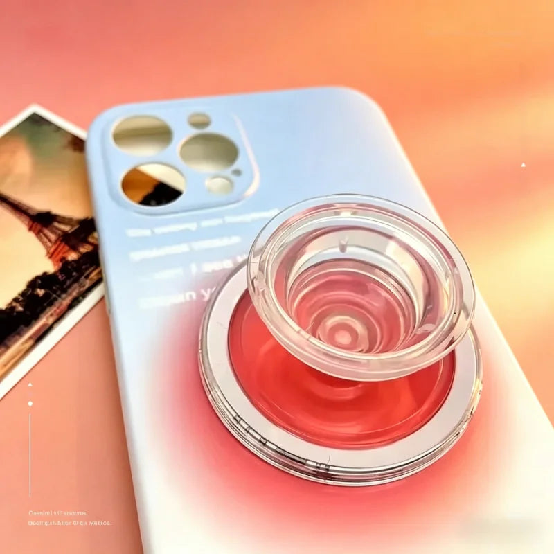 Magnetic Safe Ring Stand for iPhone 15 14 13 12 11 Samsung Xiaomi Mobile Phone Grip Holder Folding Pocket Support