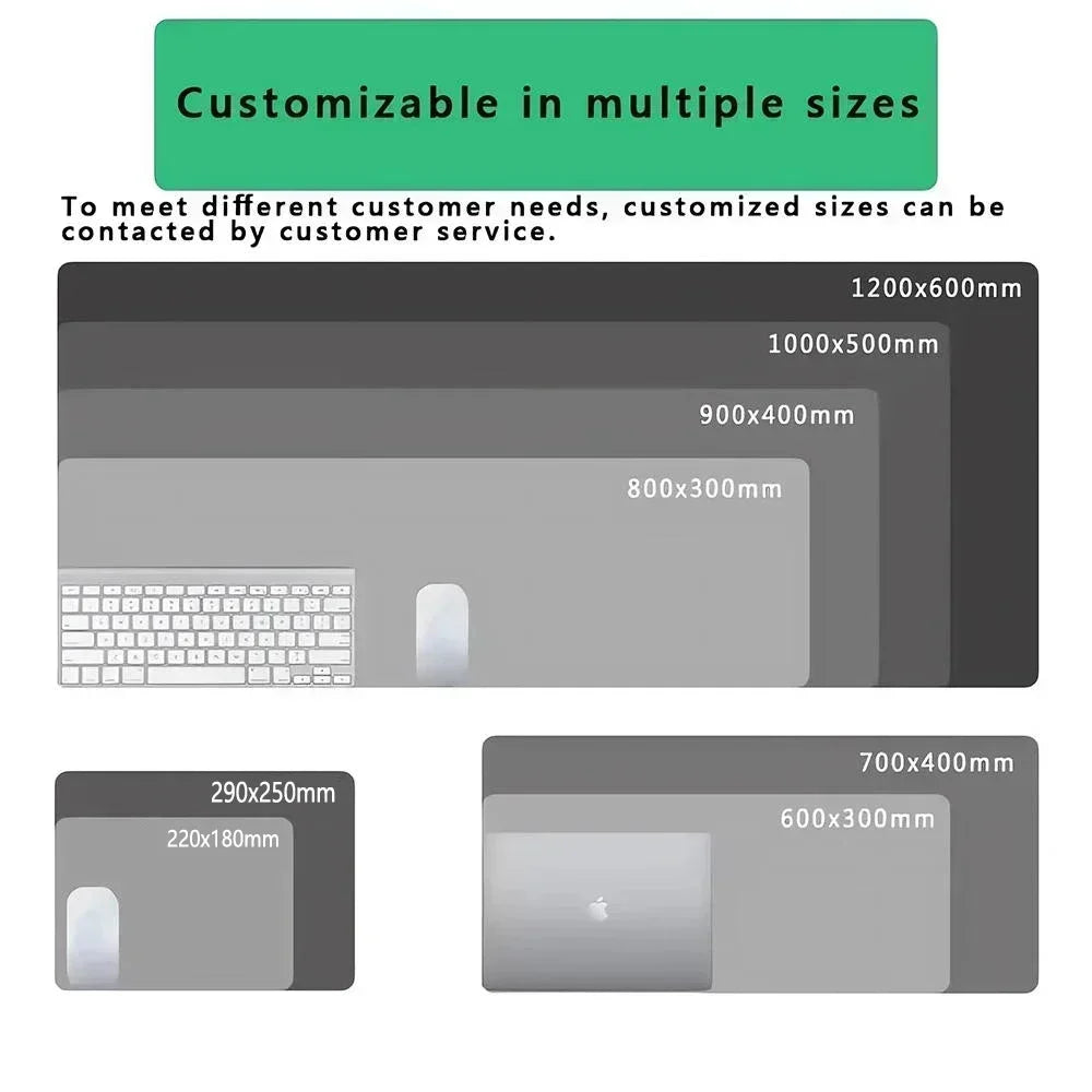 Black White Strata Abstract Design Gaming Mouse Pad Non-Slip Lock Stitched Edge Large Office Desk Mat for Computer and Keyboard
