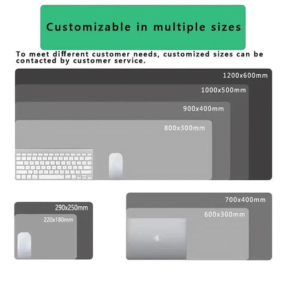 Black White Strata Abstract Design Gaming Mouse Pad Non-Slip Lock Stitched Edge Large Office Desk Mat for Computer and Keyboard