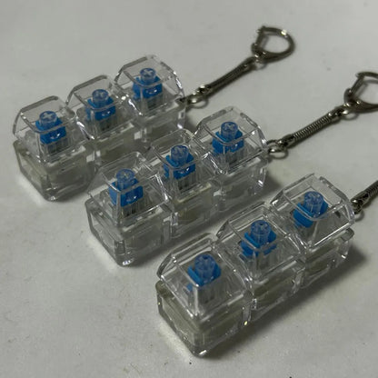3/4 Keys Finger Keyboard Keycap Stress Relief Fidget Keychain Anti-Stress Toy Key Button For Men And Women