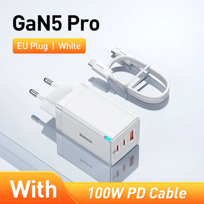 Baseus 65W GaN Charger Quick Charge Type C PD QC Charger USB Charger Portable Fast Charger For Laptop iPhone 17 16 15 14 13 Pro