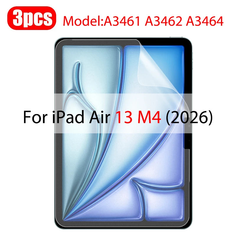 3Pcs Paper Feel Like Screen Protector For ipad Air 11 Pro 13 2024 10th 9th Generation 8 7 6 Air 5 4 Pro 11 12.9 10.5 M5 No Glass