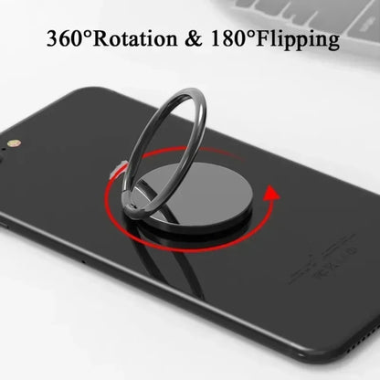Round Minimalist Phone Finger Ring Holder Stand Metal Mount Desktop Lazy Ring Stand for iPhone 17 16 15 14 13 12 Samsung Xiaomi