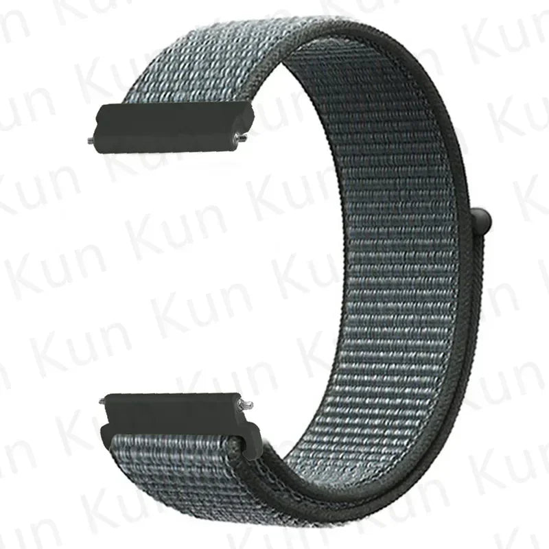 Nylon loop strap For Amazfit bip 6-5-3/u/S/pro Sport 20mm/22mm Bracelet for Amazfit GTS 4/3/2/2e/4 Mini/GTR 4/3/3 Pro/2/2e band