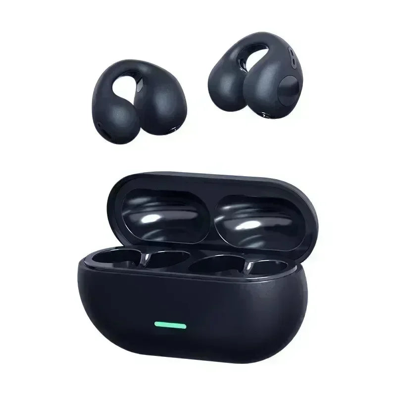 T75 Bluetooth headset 5.3 wireless bone conduction headset clip-on music sports game headset