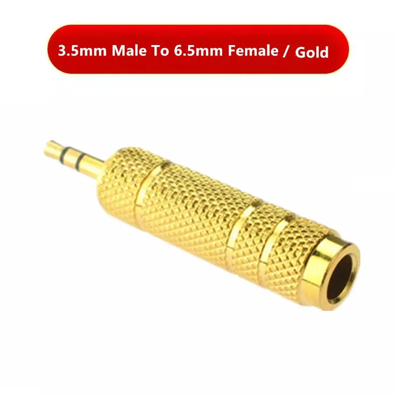 3.5mm To 6.35mm Female Headphone Adapter 6.5 3.5 Connectors Earphones Microphone Speaker Guitar Conversion Plug Audio Converter