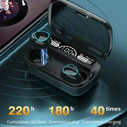 Bluetooth headset TWS hands-free LED Dispay headset Bluetooth HiFi stereo music wireless earplug game headset