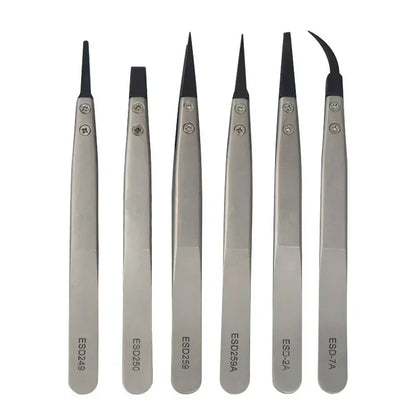 Watch Hands Installation Work Tweezers Straight Elbow Handle Stainless Antistatic Plastic Tweezers ESD-259 ESD-259A ESD-7A