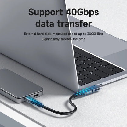 Hagibis 240W USB C to C Adapter 40Gbps 8K 60Hz 90 Degree Converter USB4 Adapter for Thunderbolt 4/3 MacBook iPhone 17 Pro Tablet