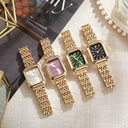 Luxury Hight Quality Quartz Watch Fashion Charming Rhinestones Stainless Steel Band Women's Wristwatches