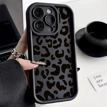 Leopard Print Pattern Phone Case for IPhone 11 12 13 14 15 Pro Max X XR XS Max 7 8 Plus SE2 Shockproof Silicone Soft Back Cover