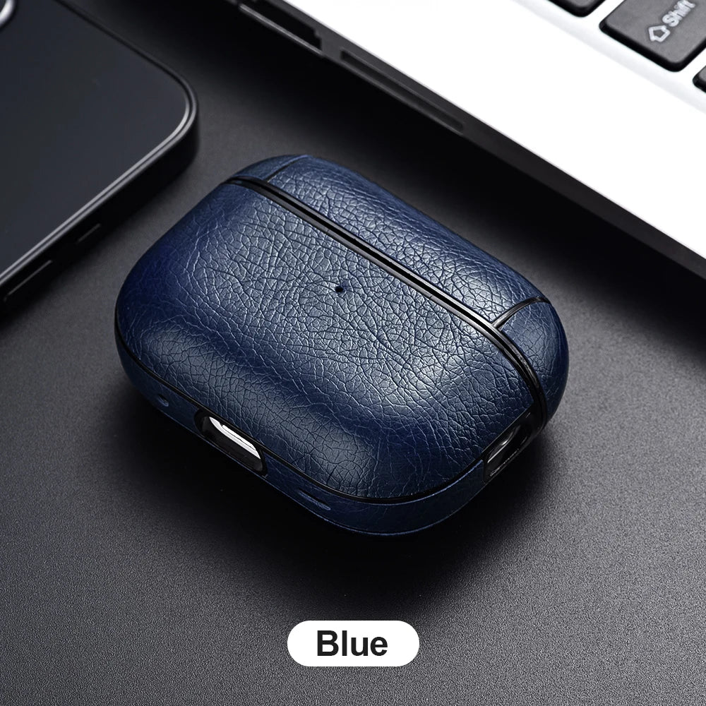 For Airpods Pro 3 Case Leather Business Earphone Case Headset Shell Headphone Cover For AirPod 4 3 Pro 2nd Gen USB C