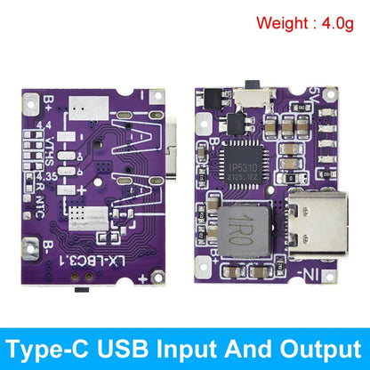TZT Type-C /Micro USB 5V 1A 2A 3.1A Boost Converter Step-Up Power Module Mobile Power Bank Accessories With Protection
