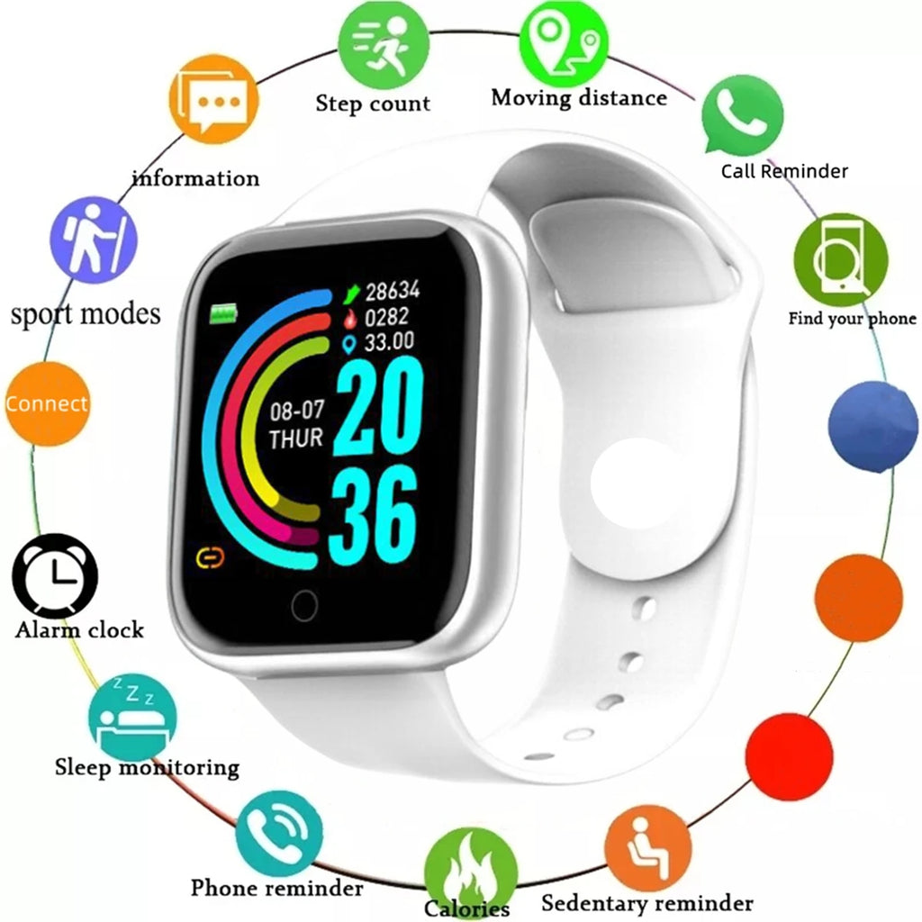 Smartwatch Men Women Wristwatches Smart Watch Message Fitness Monitor Bracelet Birthday Gift Electronic Clock For Android IOS