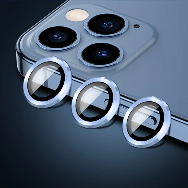 Lens Metal Ring Protector Glass for iPhone 11 12 13 Pro Max Camera Lens Protection On iPhone 15Pro 13Pro 14 Pro Max Camera Film