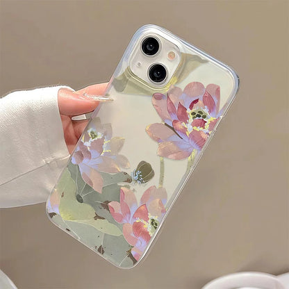 Flowers Phone Case For iPhone 16 Pro Case iPhone 13 11 12 14 15 Pro Max 13 Mini 15 Plus Translucent Slim Silky Skin Back Cover