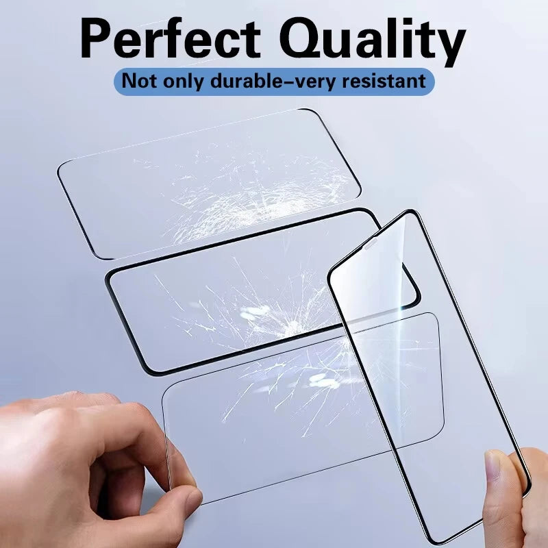 4PCS Tempered Glass for iPhone 17 16 16e 15 14 13 12 11 Pro Max Air Screen Protectors for iPhone X XR XS 7 8 SE 12 13 Mini Glass