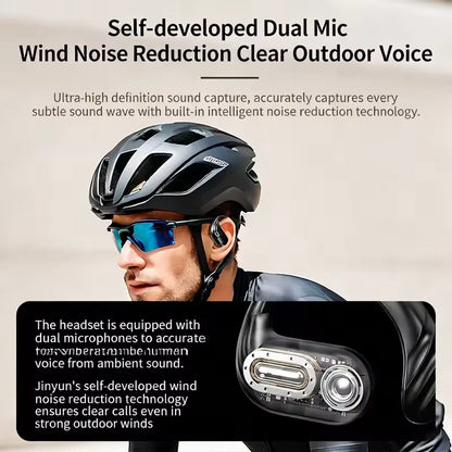 Wireless Bluetooth 5.3 Earhook Earphone LED Display Sports Earhook Headphones Deep Bass HiFi Stereo Noise Cancelling Earphones