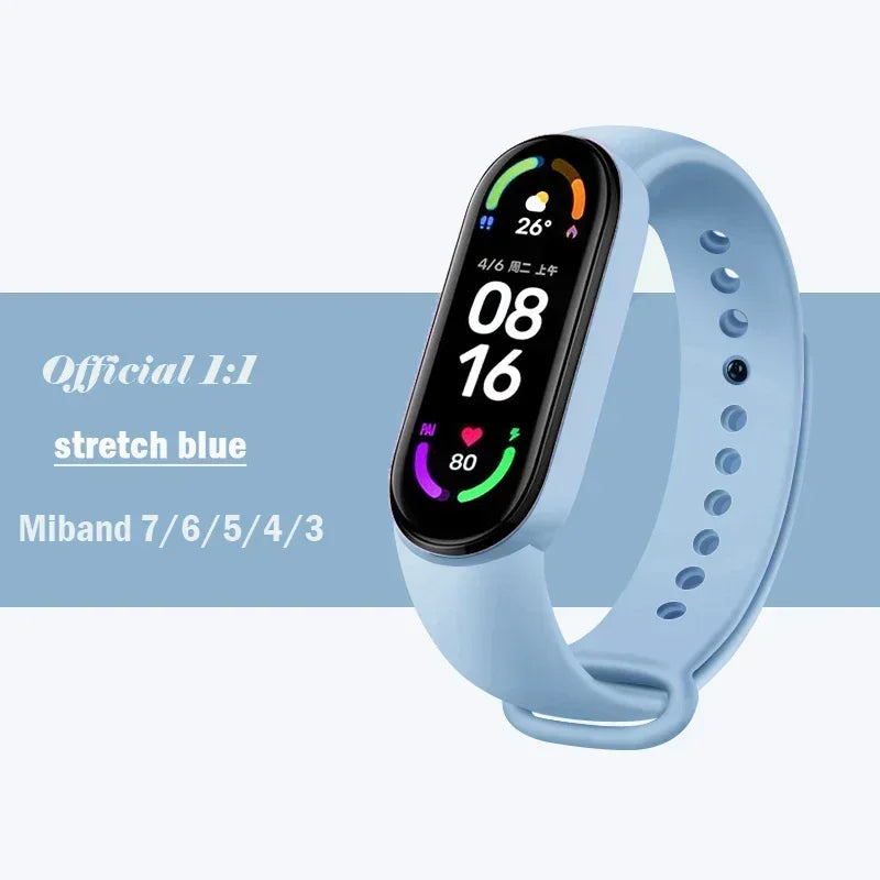 Watch Strap For Xiaomi Mi Band 7 6 5 4 3 Wristband Silicone Bracelet Wrist Straps MiBand 3/4 band5 band6 Smartwatch Accessories