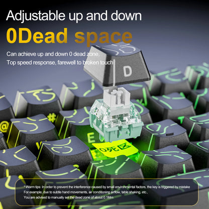 Attack Shark X68HE RGB Mechanical Keyboard,Supports Web Driver,0.01mm Rapid Trigg,8000 Hz Rate of Return,0.125ms,Wired Design
